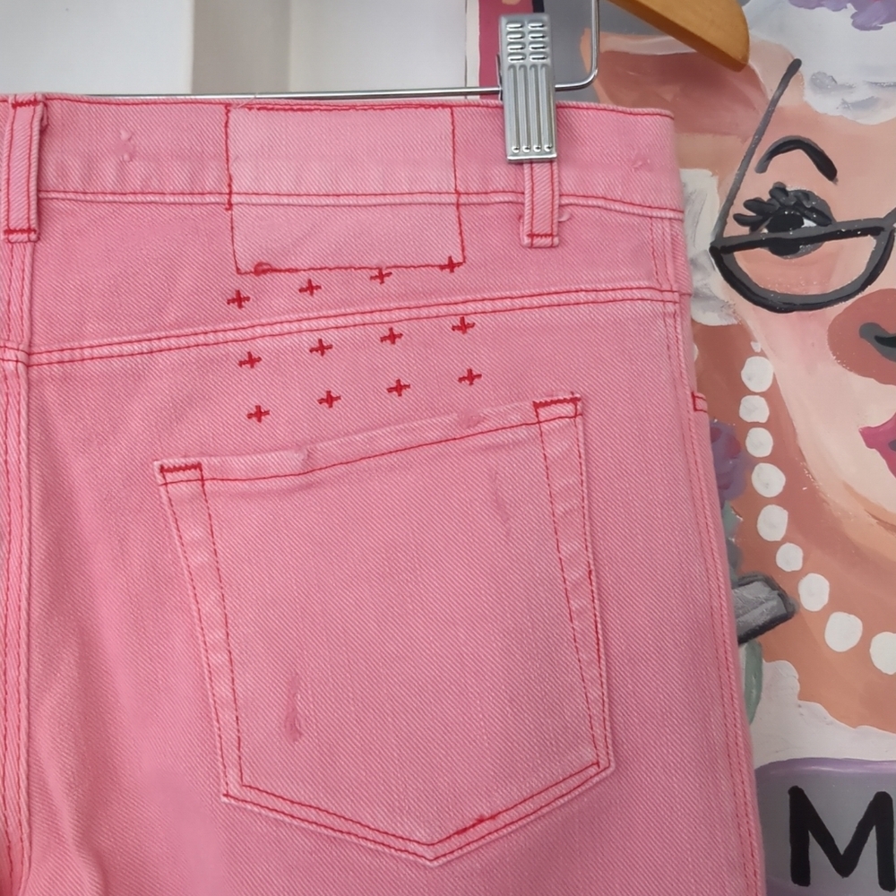 💕 KSUBI 💕 Jeans Ankle Zipper BARBIE PINK 30x32 Designer streetwear Australia